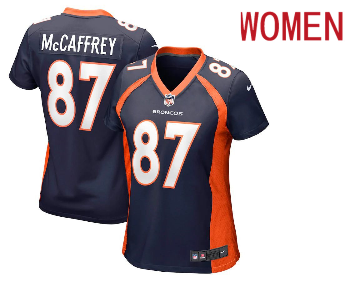 Women Denver Broncos #87 Ed McCaffrey Nike Navy Retired Player NFL Jersey->women nfl jersey->Women Jersey